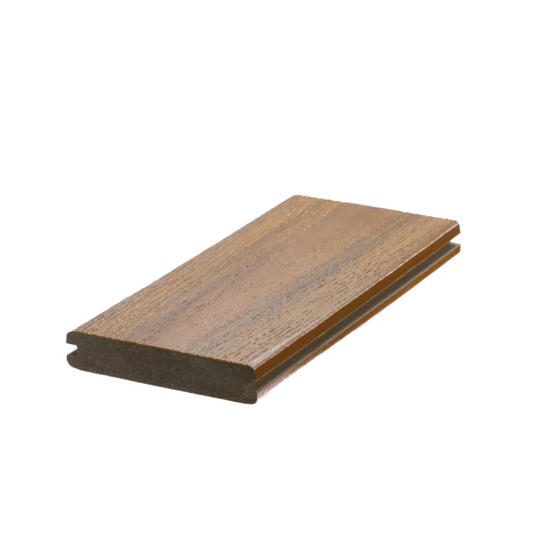 DuxxBak Optima grooved deck board in Warm Cedar